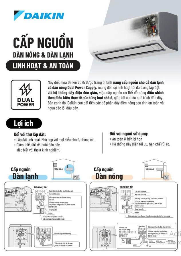 Giới thiệu cấp nguồn dàn nóng dàn lạnh