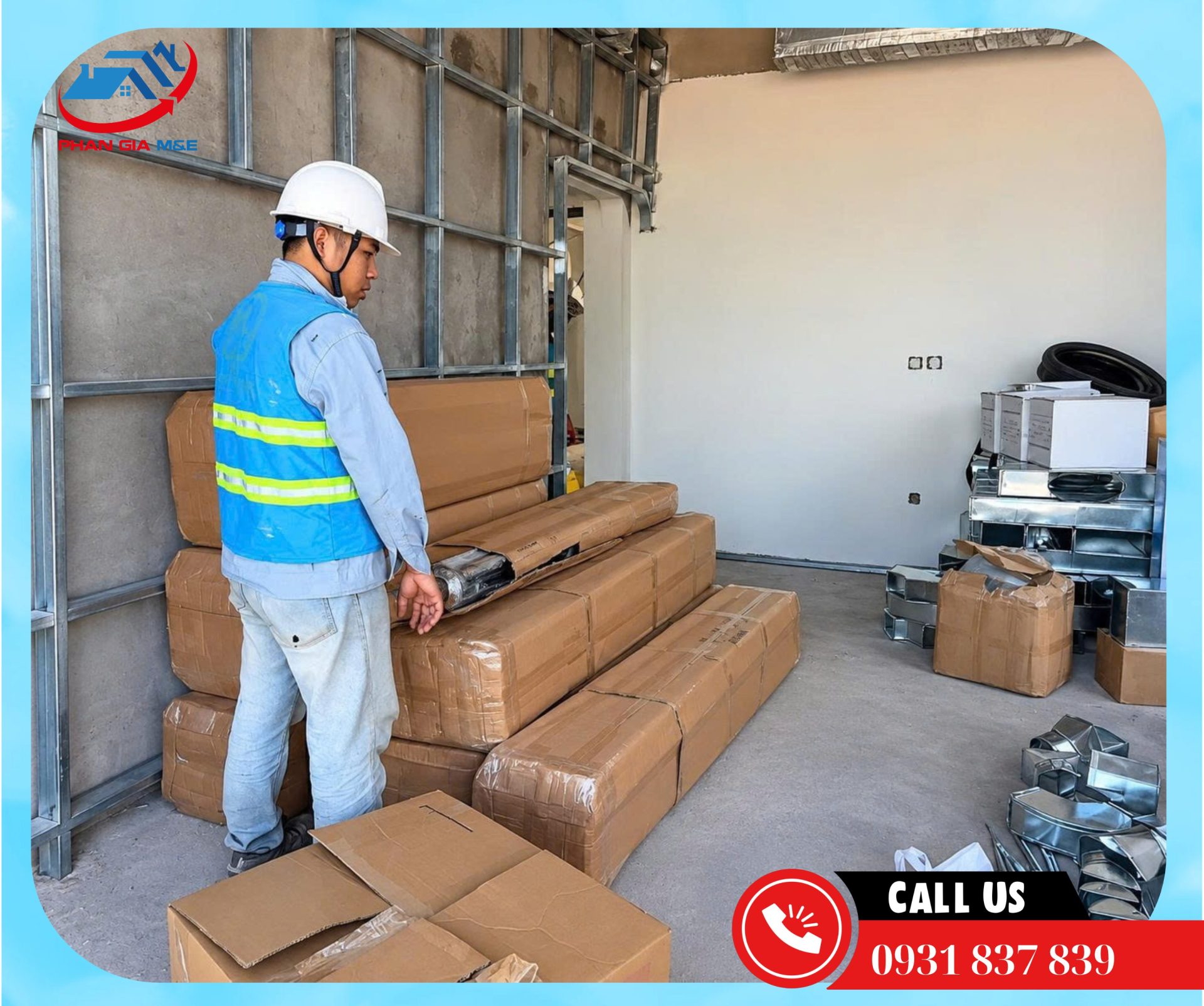 Vật tư phục vụ thi công điều hòa Tân Kỳ Tân Quý