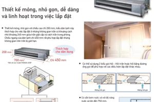 dàn lạnh vrv daikin loại giấu trần nối ống gió dạng mỏng nhỏ gọn